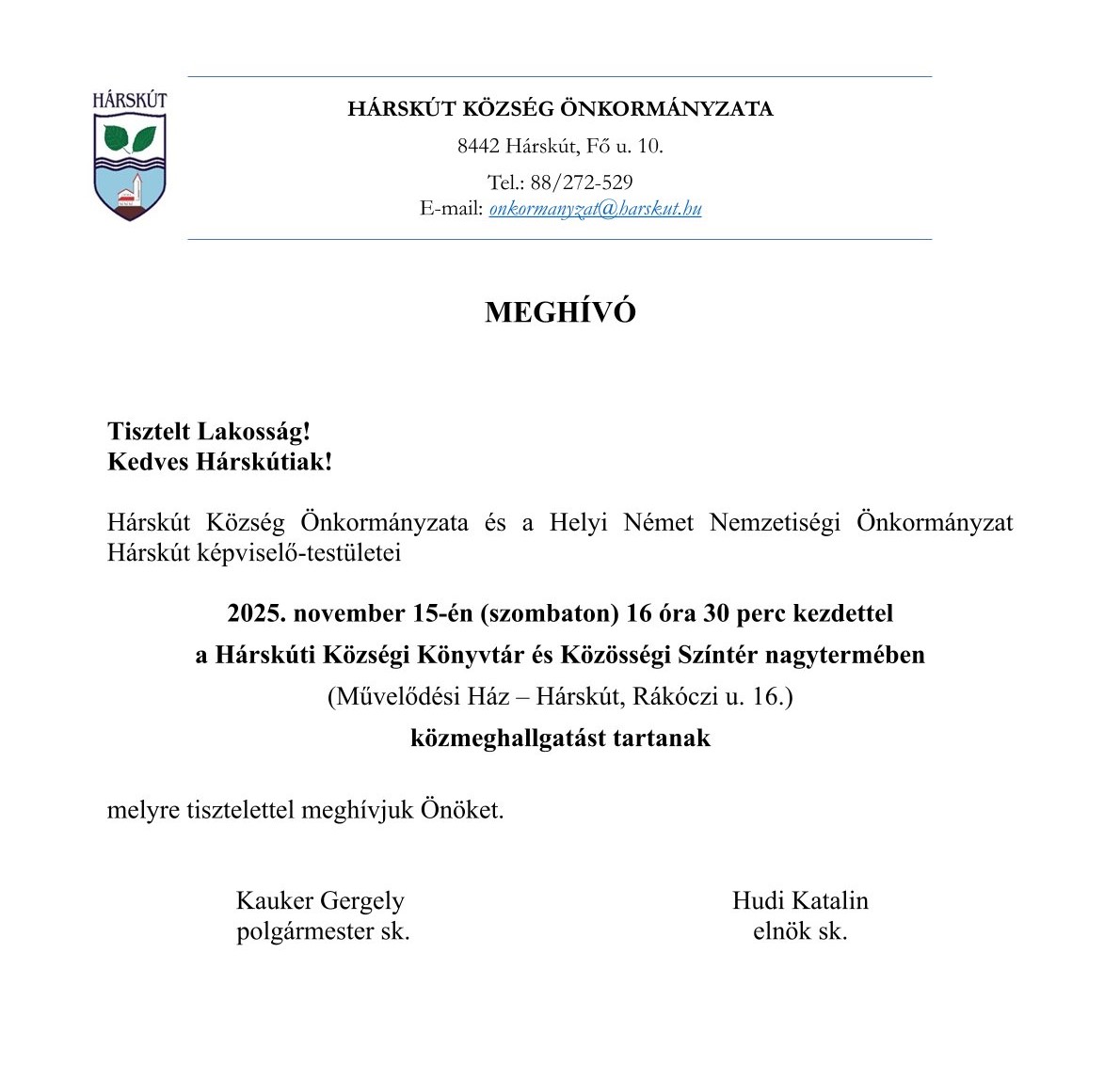 közmeghallgatás szórólap Hárskút honlapra.odt 1